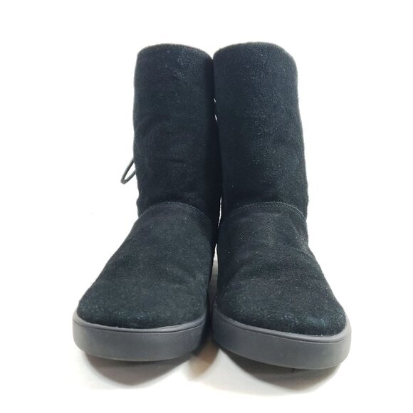 Koolaburra By Ugg Mens Size 8 Black Suede Sheepskin Lined Ankle Boots - Picture 6 of 9